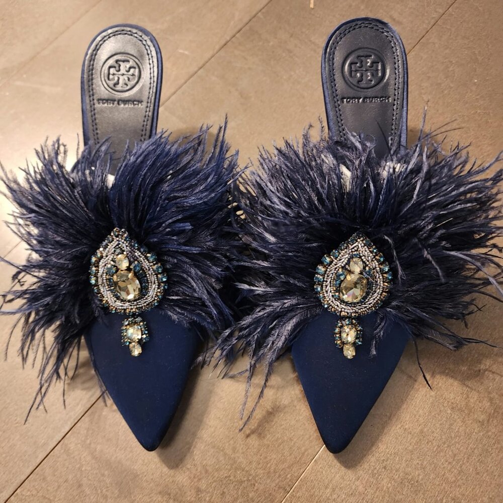 Tory Burch Embellished Elodie Mule